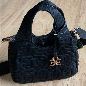 Sam Edelman monogram  crossbody bag in black